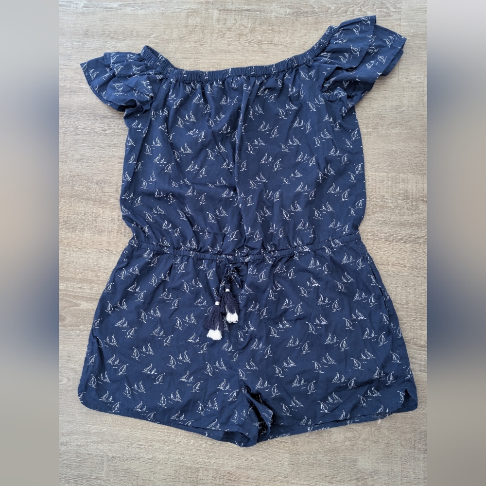 Vineyard Vines Dark Blue Sailboat Women's Romper
